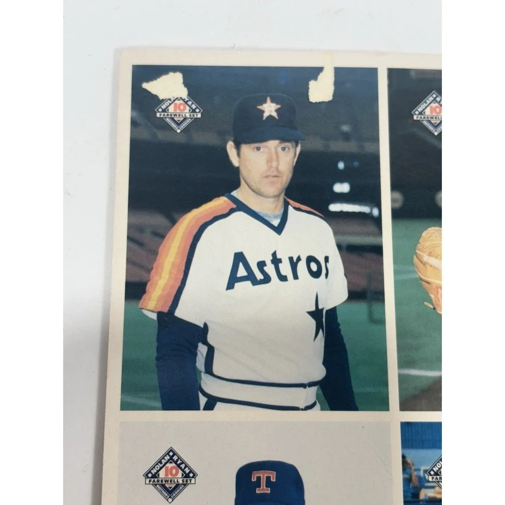 Nolan Ryan 1993 Mothers‎ Cookies Uncut Sheet Of 10 Cards